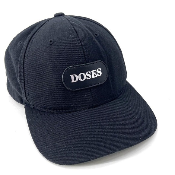 Daily Doses Black Spellout Logo Mens Strapback Cap Hat - Picture 1 of 5